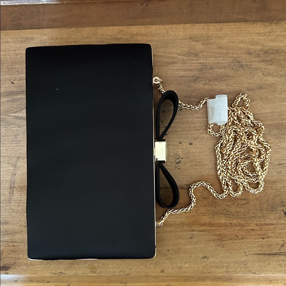 NWT evening black clutch bag